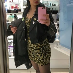 Motel leopard print mini dress